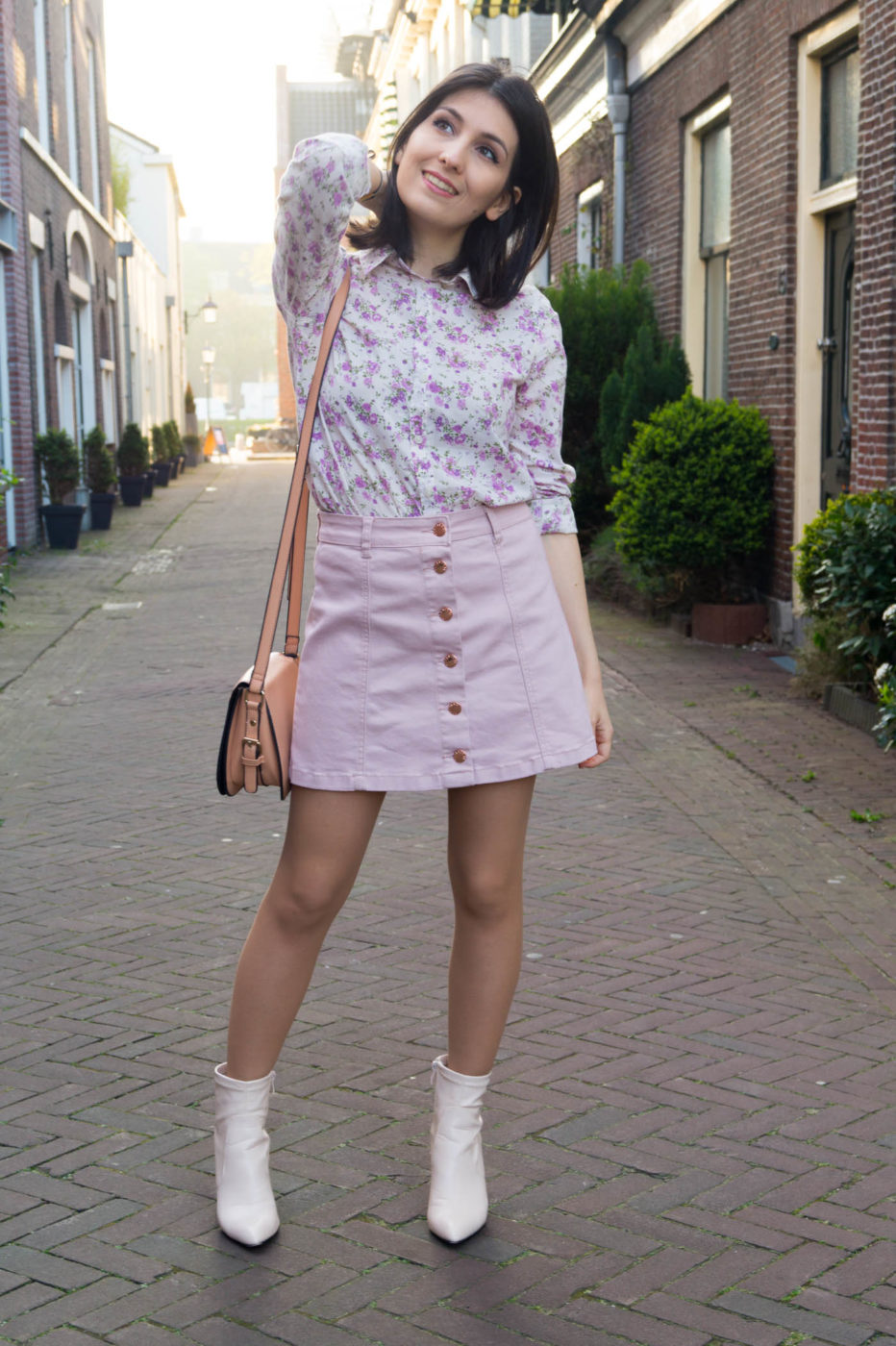 Nude ankle boots - The Colourful Bouquet 
